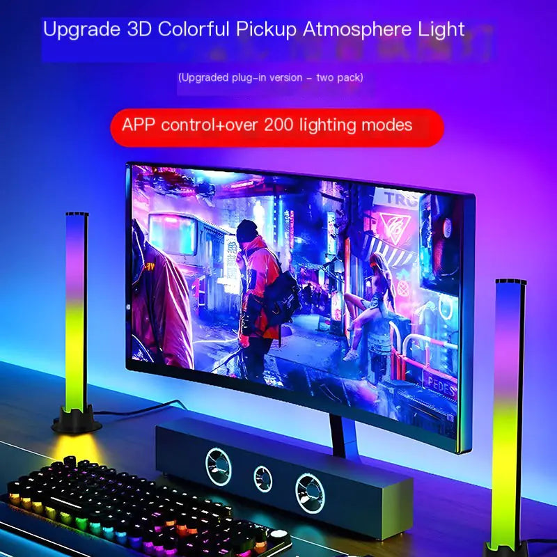 إضاءة محيطية بتقنية LED مع تحكم ذكي في ألوان RGB عبر تطبيق