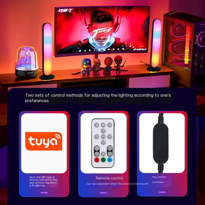 إضاءة محيطة ذكية بتقنية RGBIC LED تعمل بتقنية الواي فاي مع موسيقى