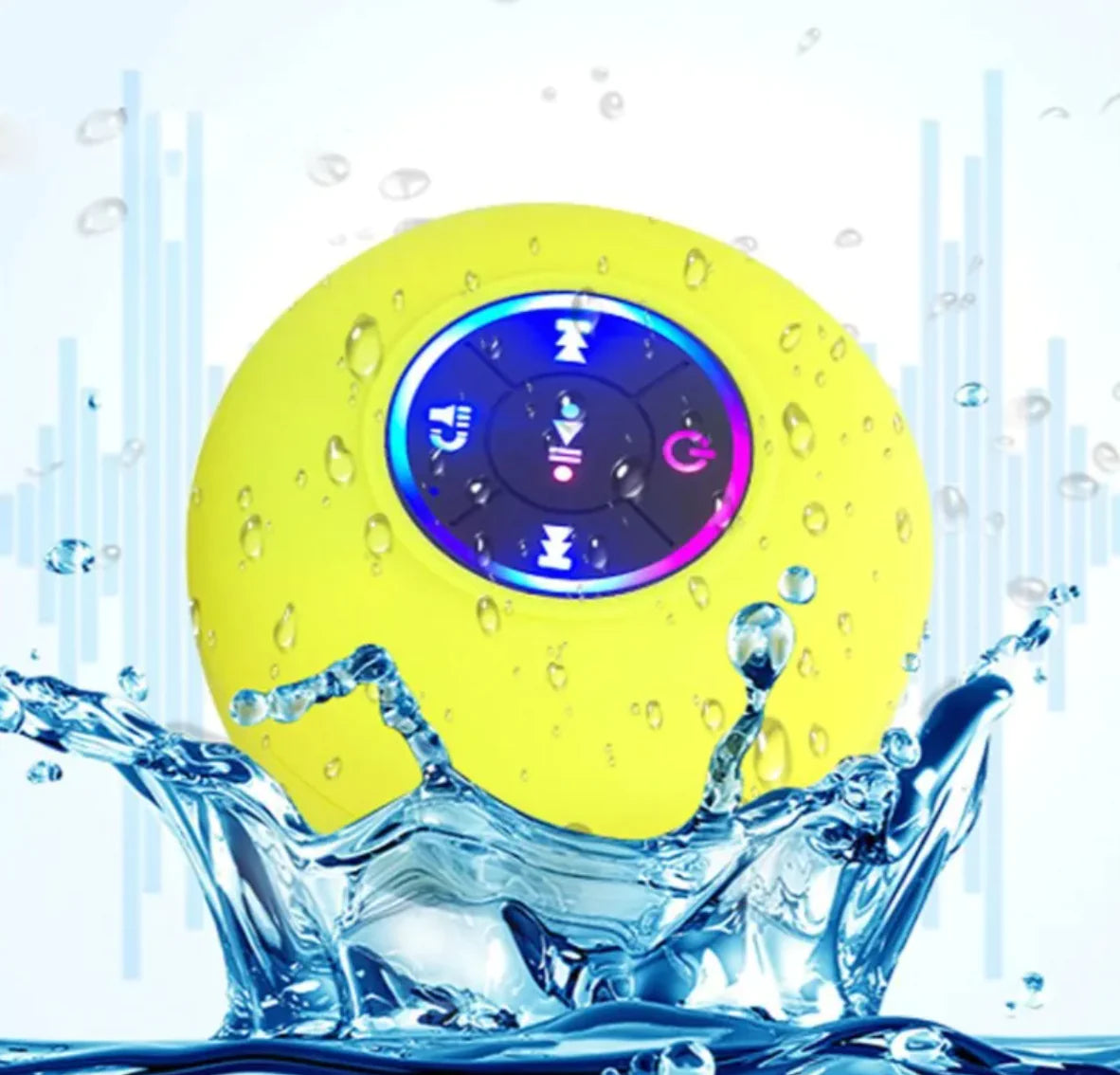 مكبر صوت بلوتوث مقاوم للماء مزود بإضاءة LED