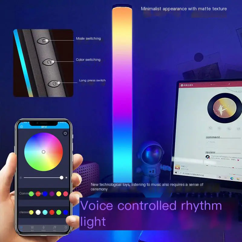 إضاءة محيطية بتقنية LED مع تحكم ذكي في ألوان RGB عبر تطبيق